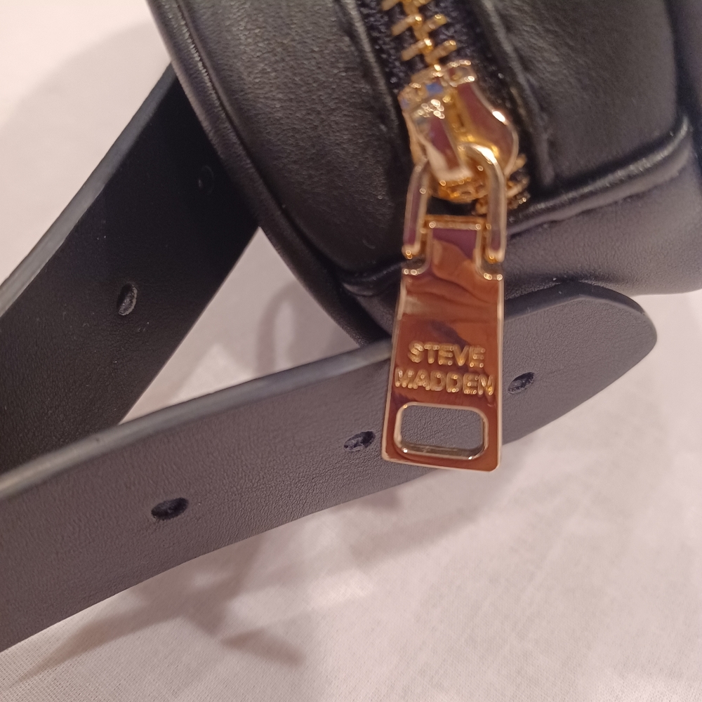 Pre-owned Steve Madden Black Bag Belt Womens Fanny Pack - Picture 3 of 3